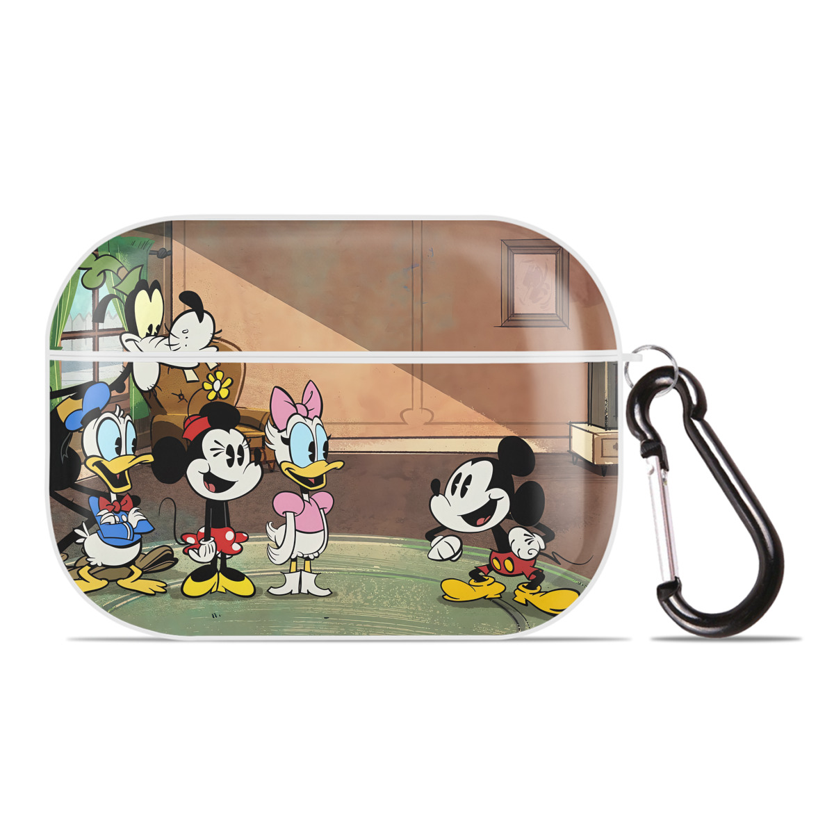 （画像用） ミッキーマウス Mickey Mouse 【AirPods Pro用】ハードシェル保護ケース 耐衝撃・防指紋・カラビナ付き商品仕様