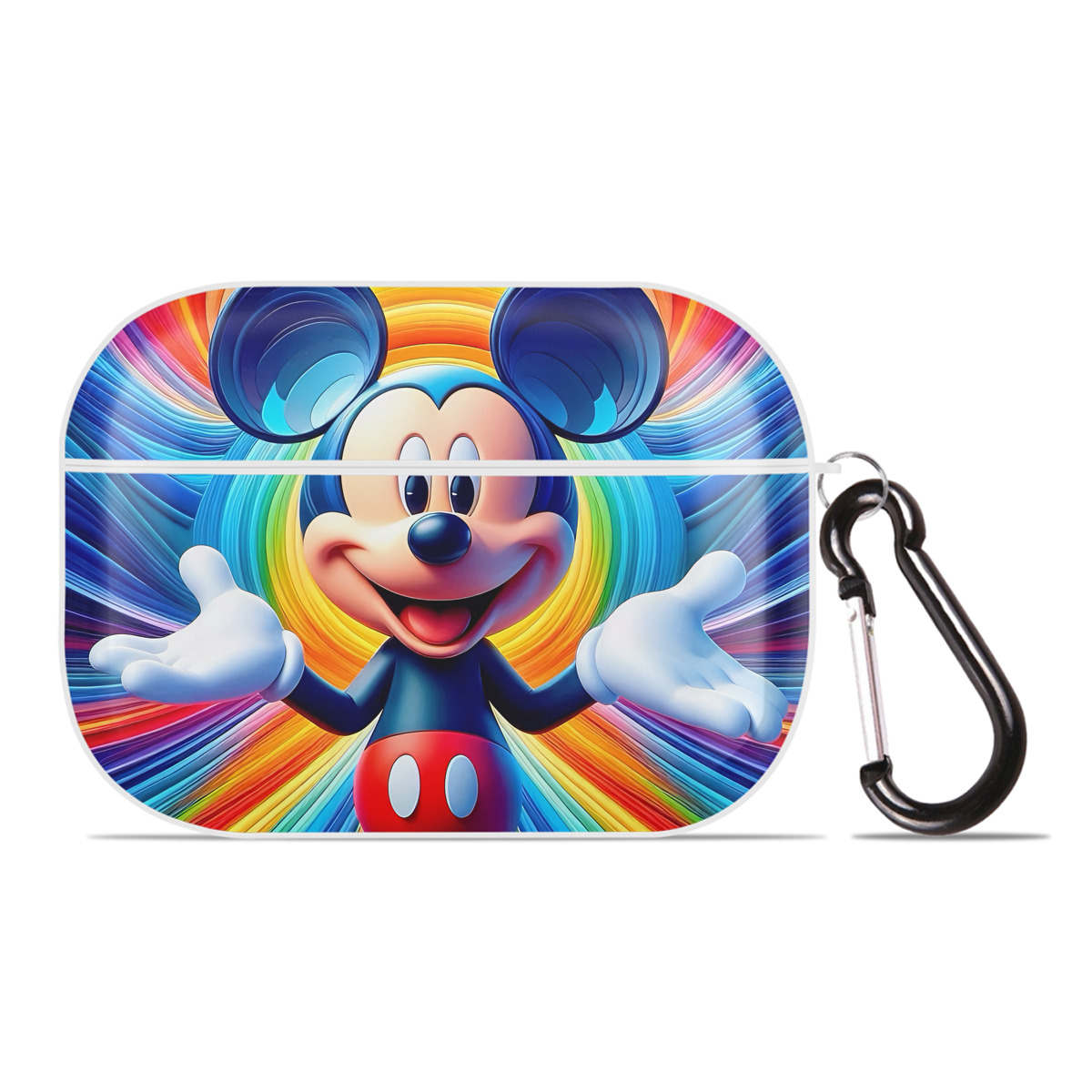 （画像用） ミッキーマウス Mickey Mouse 【AirPods Pro用】ハードシェル保護ケース 耐衝撃・防指紋・カラビナ付き商品仕様