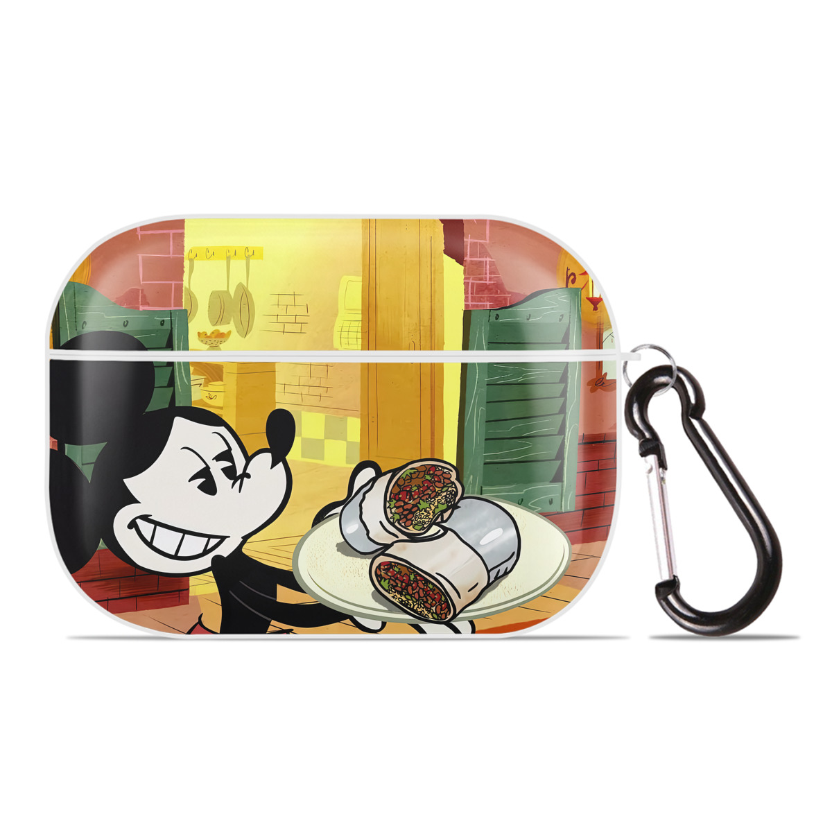 （画像用） ミッキーマウス Mickey Mouse 【AirPods Pro用】ハードシェル保護ケース 耐衝撃・防指紋・カラビナ付き商品仕様