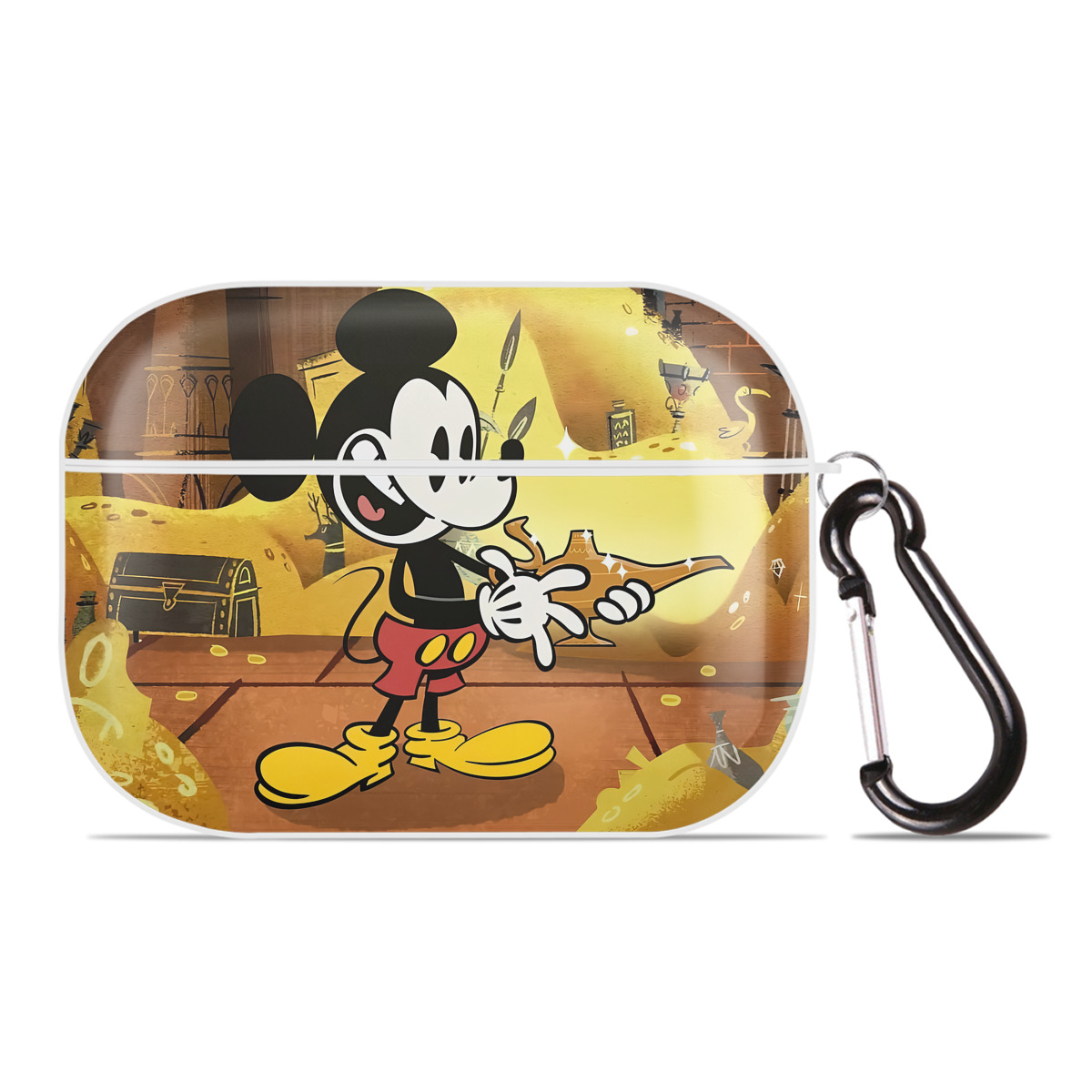 （画像用） ミッキーマウス Mickey Mouse 【AirPods Pro用】ハードシェル保護ケース 耐衝撃・防指紋・カラビナ付き商品仕様