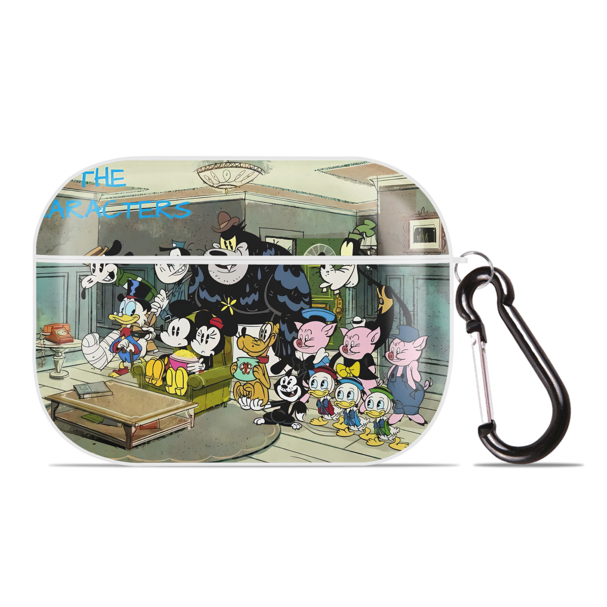 （画像用） ミッキーマウス Mickey Mouse 【AirPods Pro用】ハードシェル保護ケース 耐衝撃・防指紋・カラビナ付き商品仕様