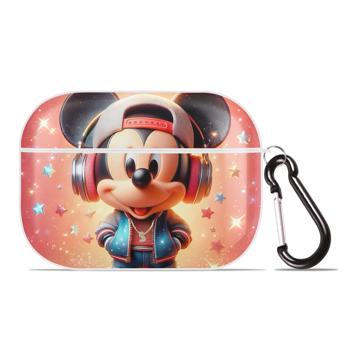 （画像用） ミッキーマウス Mickey Mouse 【AirPods Pro用】ハードシェル保護ケース 耐衝撃・防指紋・カラビナ付き商品仕様