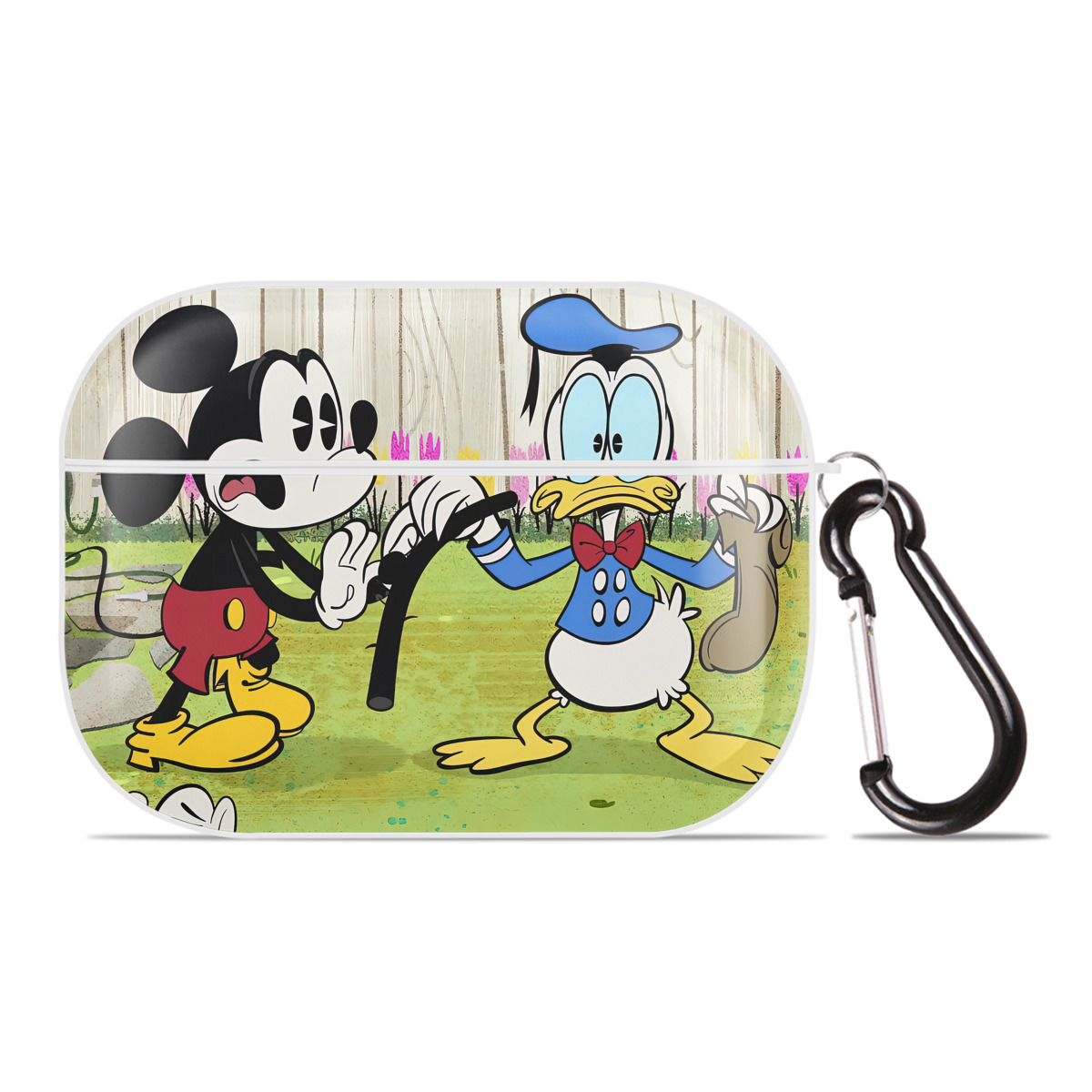 （画像用） ミッキーマウス Mickey Mouse 【AirPods Pro用】ハードシェル保護ケース 耐衝撃・防指紋・カラビナ付き商品仕様