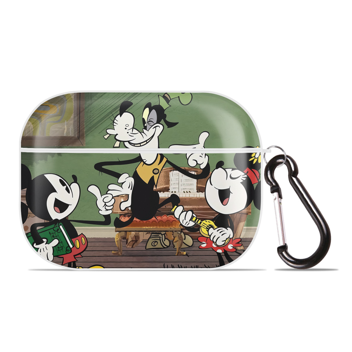 （画像用） ミッキーマウス Mickey Mouse 【AirPods Pro用】ハードシェル保護ケース 耐衝撃・防指紋・カラビナ付き商品仕様