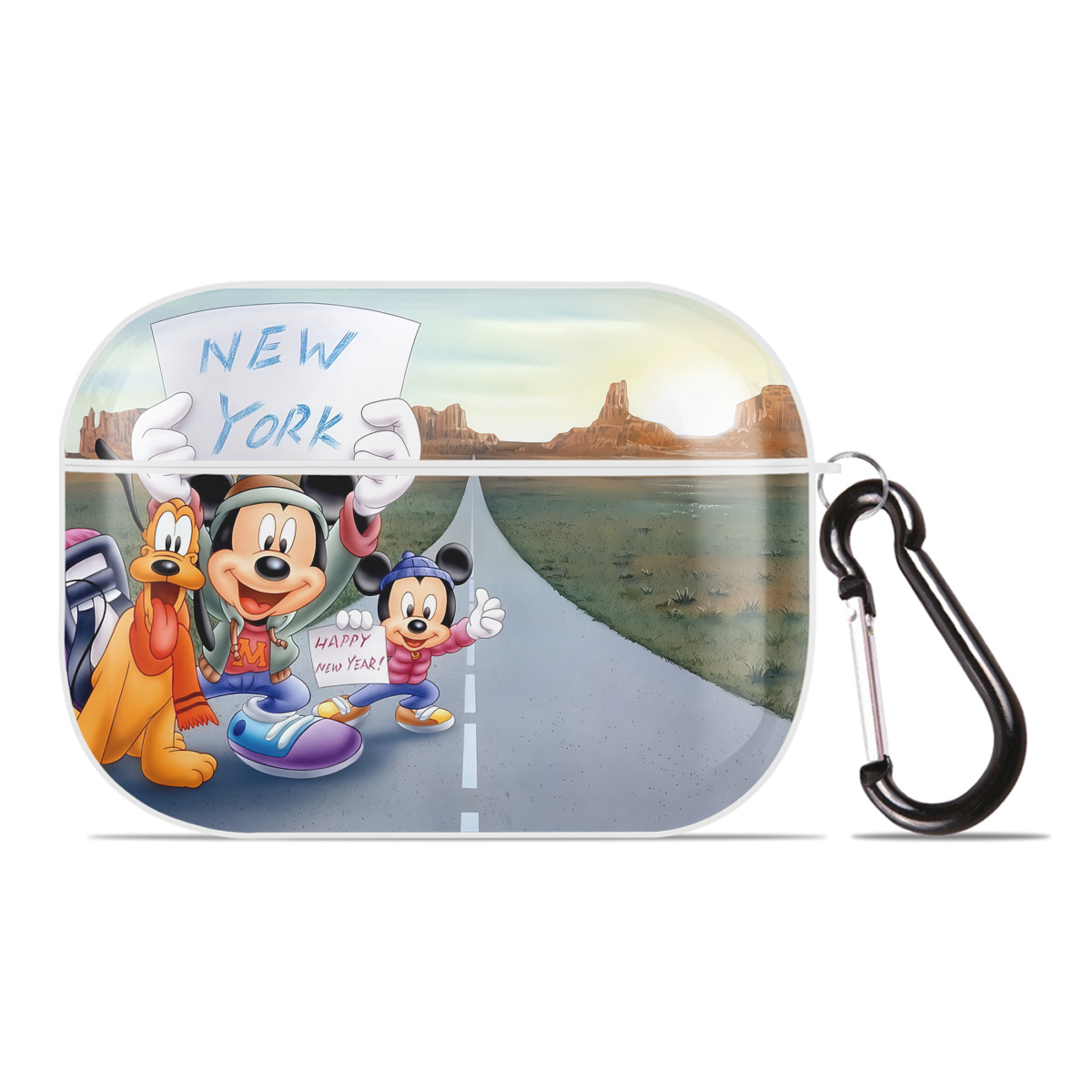 （画像用） ミッキーマウス Mickey Mouse 【AirPods Pro用】ハードシェル保護ケース 耐衝撃・防指紋・カラビナ付き商品仕様