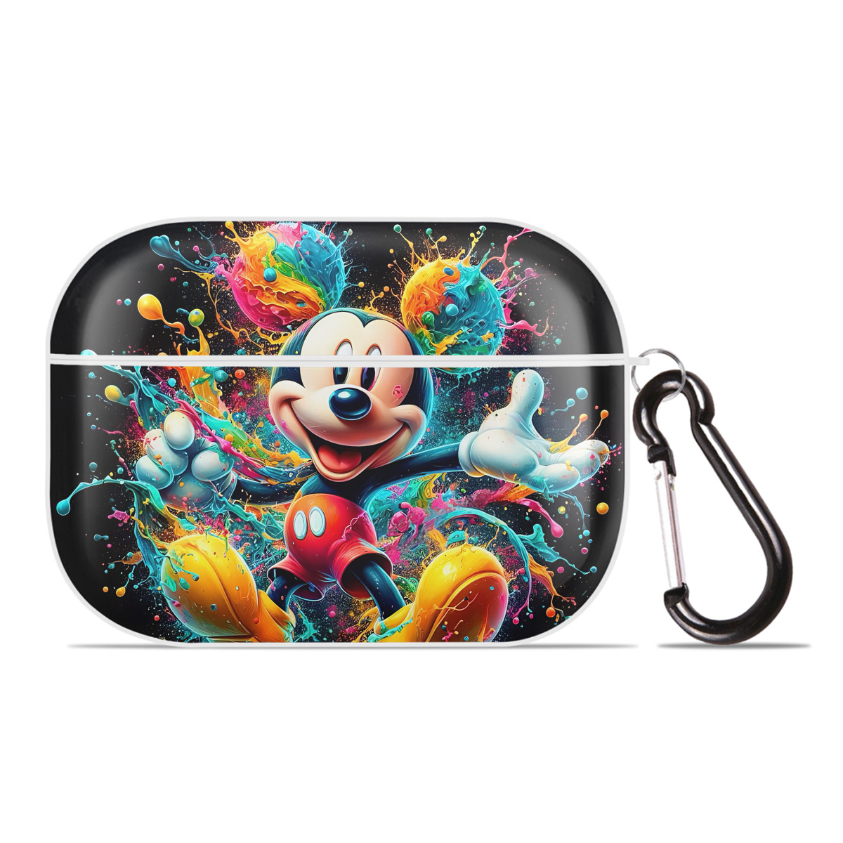 （画像用） ミッキーマウス Mickey Mouse 【AirPods Pro用】ハードシェル保護ケース 耐衝撃・防指紋・カラビナ付き商品仕様