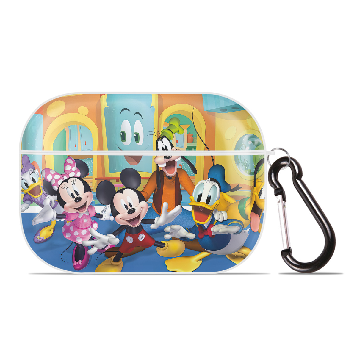 （画像用） ミッキーマウス Mickey Mouse 【AirPods Pro用】ハードシェル保護ケース 耐衝撃・防指紋・カラビナ付き商品仕様