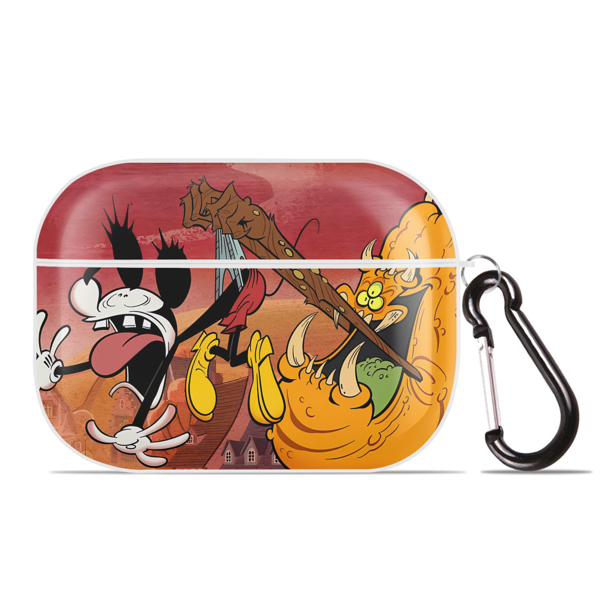 （画像用） ミッキーマウス Mickey Mouse 【AirPods Pro用】ハードシェル保護ケース 耐衝撃・防指紋・カラビナ付き商品仕様