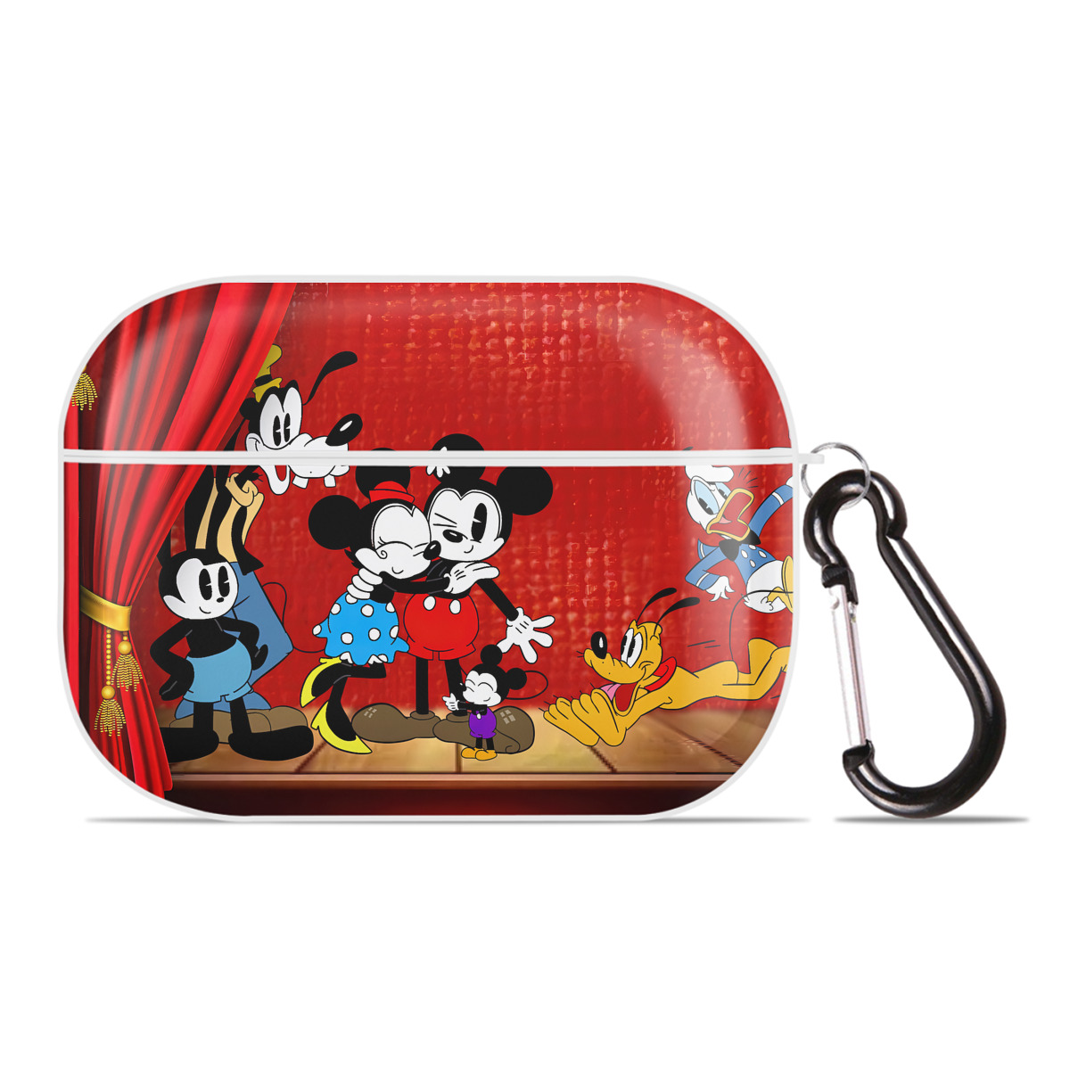 （画像用） ミッキーマウス Mickey Mouse 【AirPods Pro用】ハードシェル保護ケース 耐衝撃・防指紋・カラビナ付き商品仕様