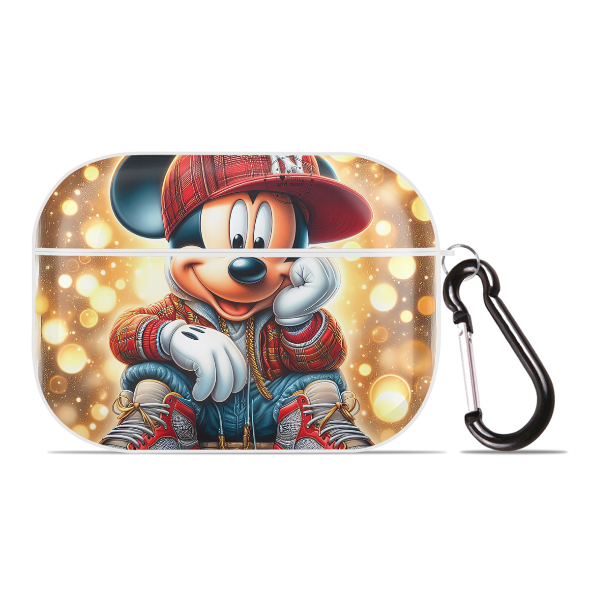 （画像用） ミッキーマウス Mickey Mouse 【AirPods Pro用】ハードシェル保護ケース 耐衝撃・防指紋・カラビナ付き商品仕様