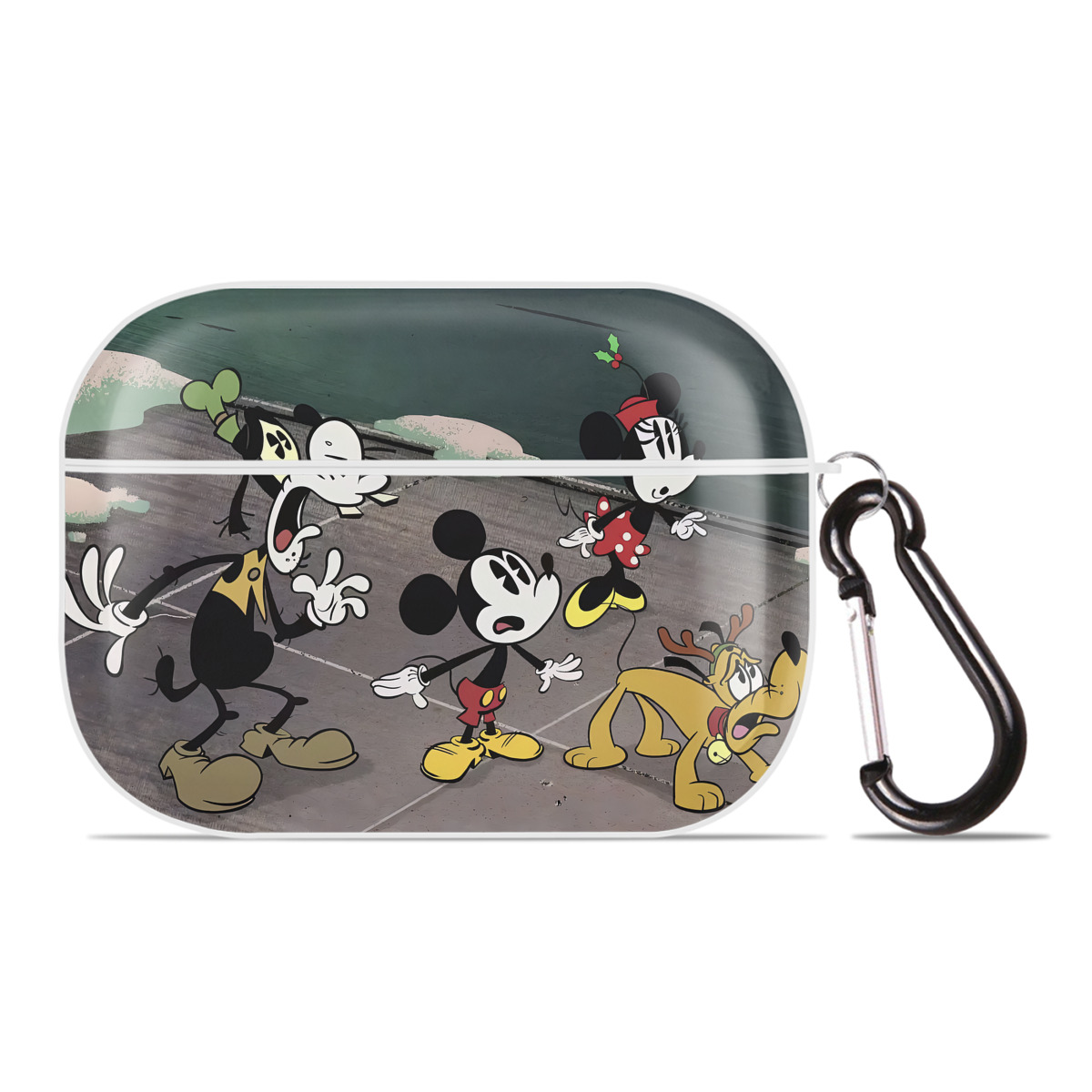 （画像用） ミッキーマウス Mickey Mouse 【AirPods Pro用】ハードシェル保護ケース 耐衝撃・防指紋・カラビナ付き商品仕様