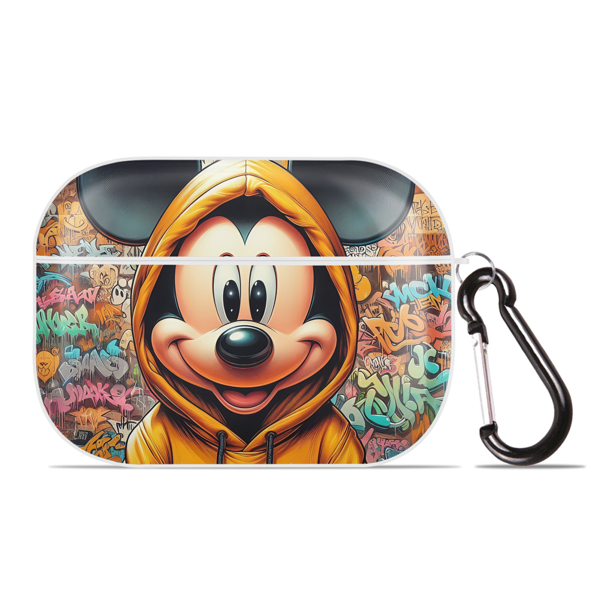 （画像用） ミッキーマウス Mickey Mouse 【AirPods Pro用】ハードシェル保護ケース 耐衝撃・防指紋・カラビナ付き商品仕様