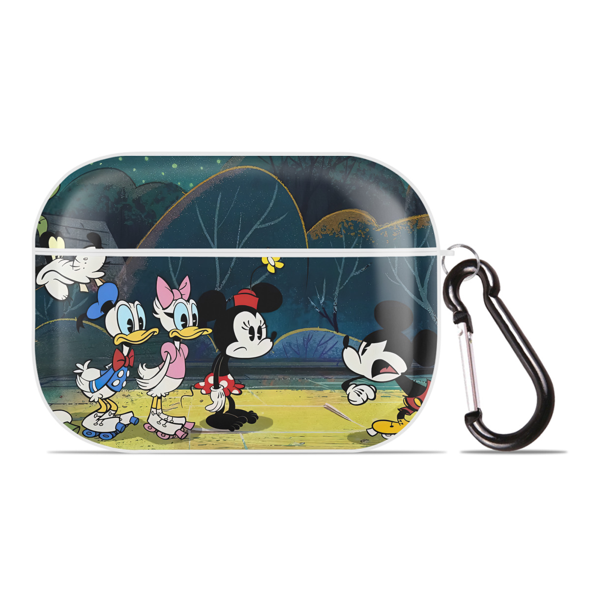 （画像用） ミッキーマウス Mickey Mouse 【AirPods Pro用】ハードシェル保護ケース 耐衝撃・防指紋・カラビナ付き商品仕様