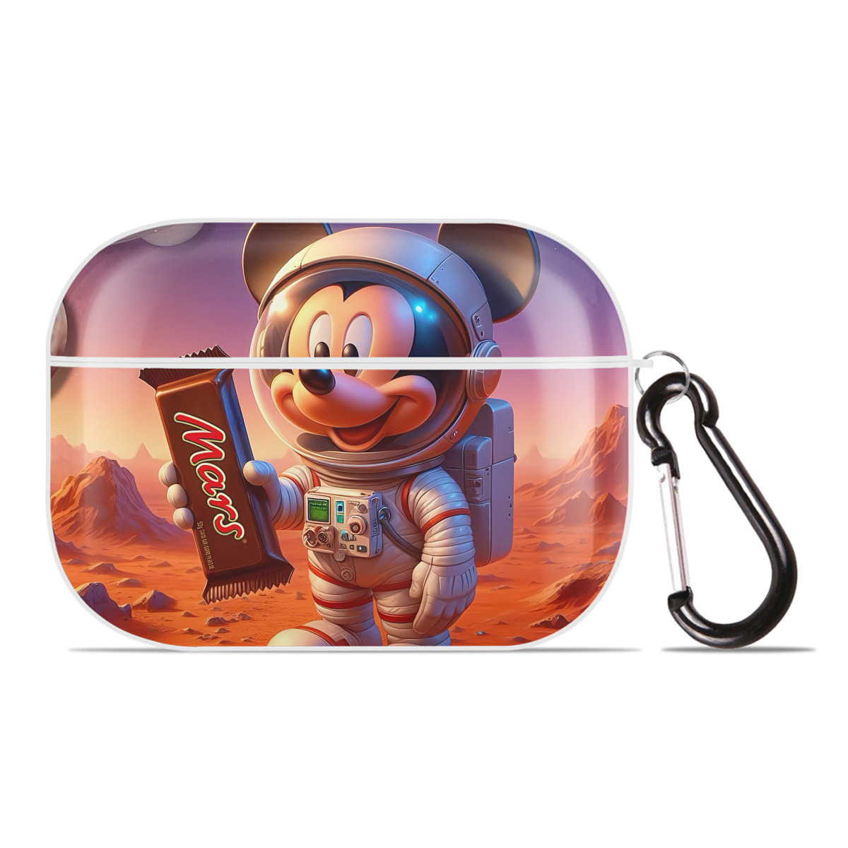 （画像用） ミッキーマウス Mickey Mouse 【AirPods Pro用】ハードシェル保護ケース 耐衝撃・防指紋・カラビナ付き商品仕様