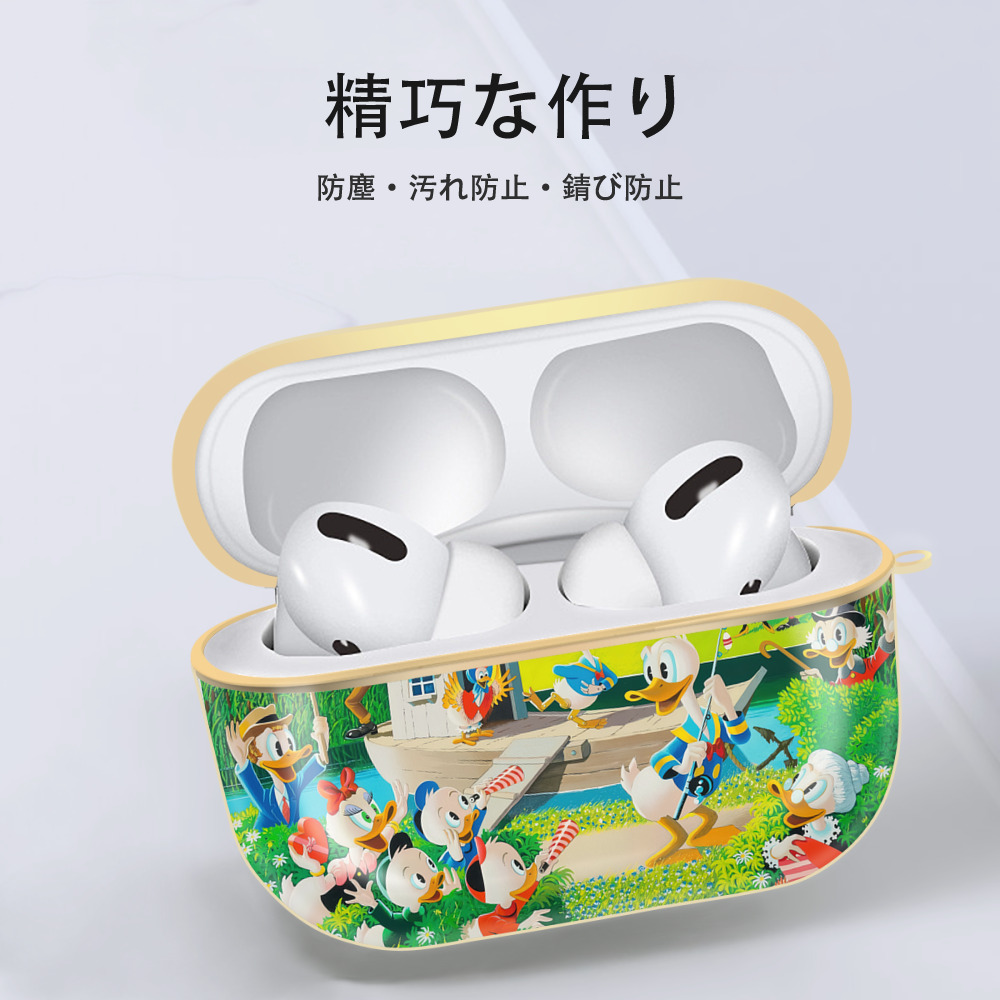 ミッキーマウス Mickey Mouse 【AirPods Pro用】ハードシェル保護ケース｜耐衝撃・防指紋・カラビナ付き商品仕様