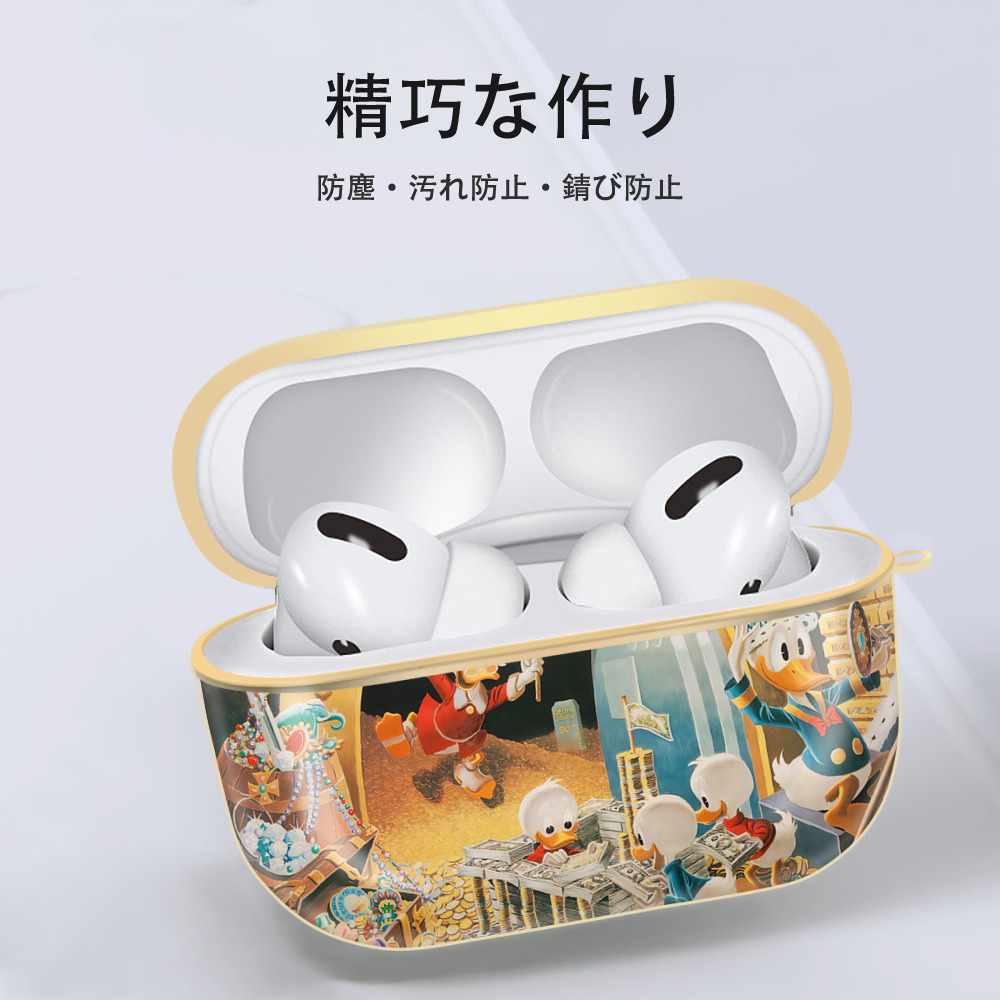 ミッキーマウス Mickey Mouse 【AirPods Pro用】ハードシェル保護ケース｜耐衝撃・防指紋・カラビナ付き商品仕様