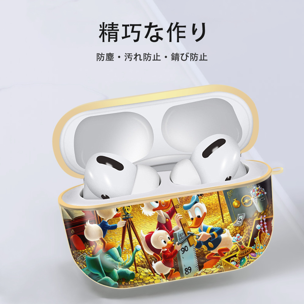 ミッキーマウス Mickey Mouse 【AirPods Pro用】ハードシェル保護ケース｜耐衝撃・防指紋・カラビナ付き商品仕様