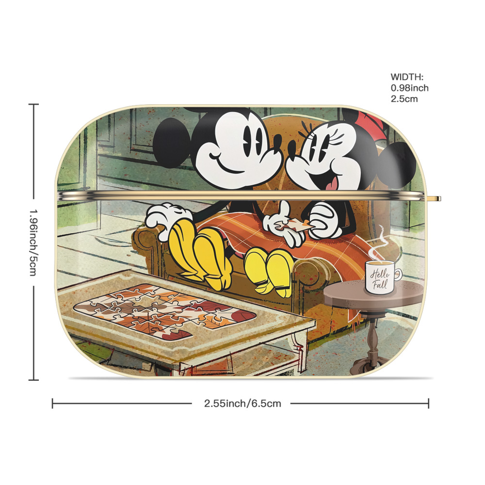 ミッキーマウス Mickey Mouse 【AirPods Pro用】ハードシェル保護ケース｜耐衝撃・防指紋・カラビナ付き商品仕様