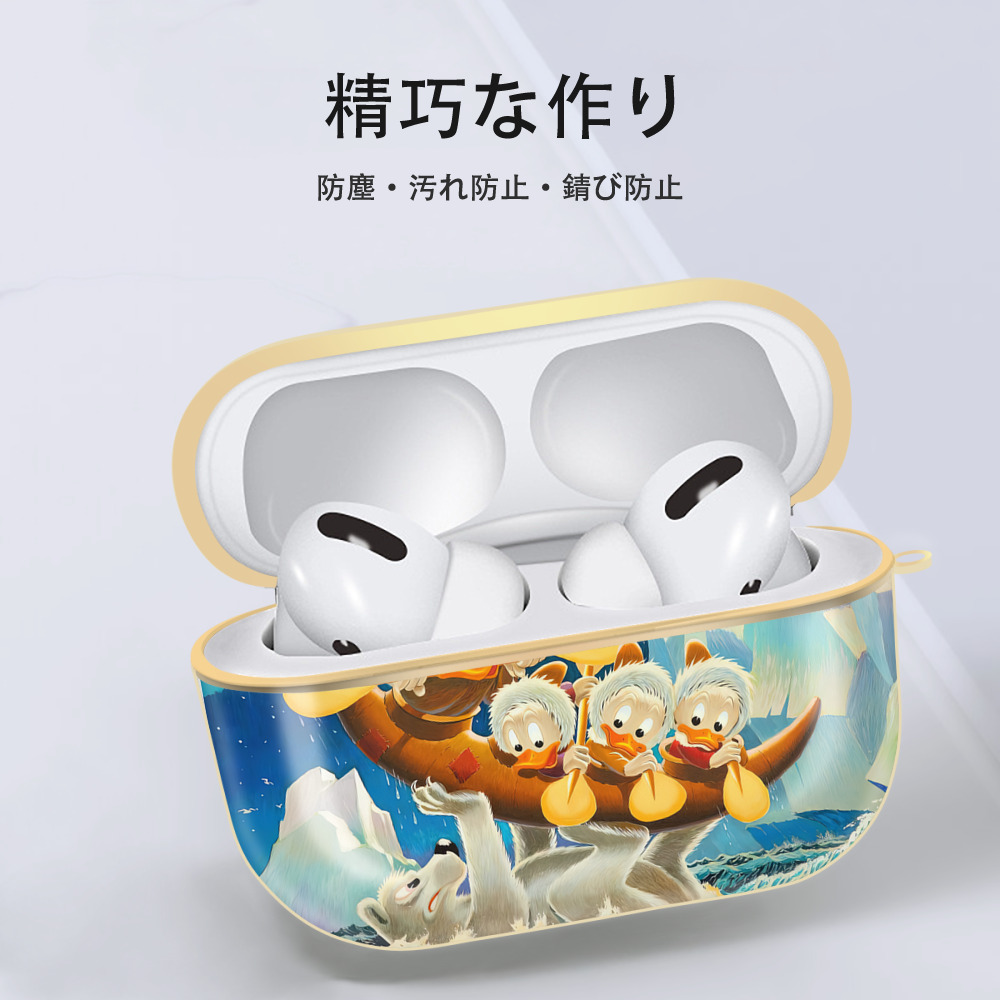 ミッキーマウス Mickey Mouse 【AirPods Pro用】ハードシェル保護ケース｜耐衝撃・防指紋・カラビナ付き商品仕様