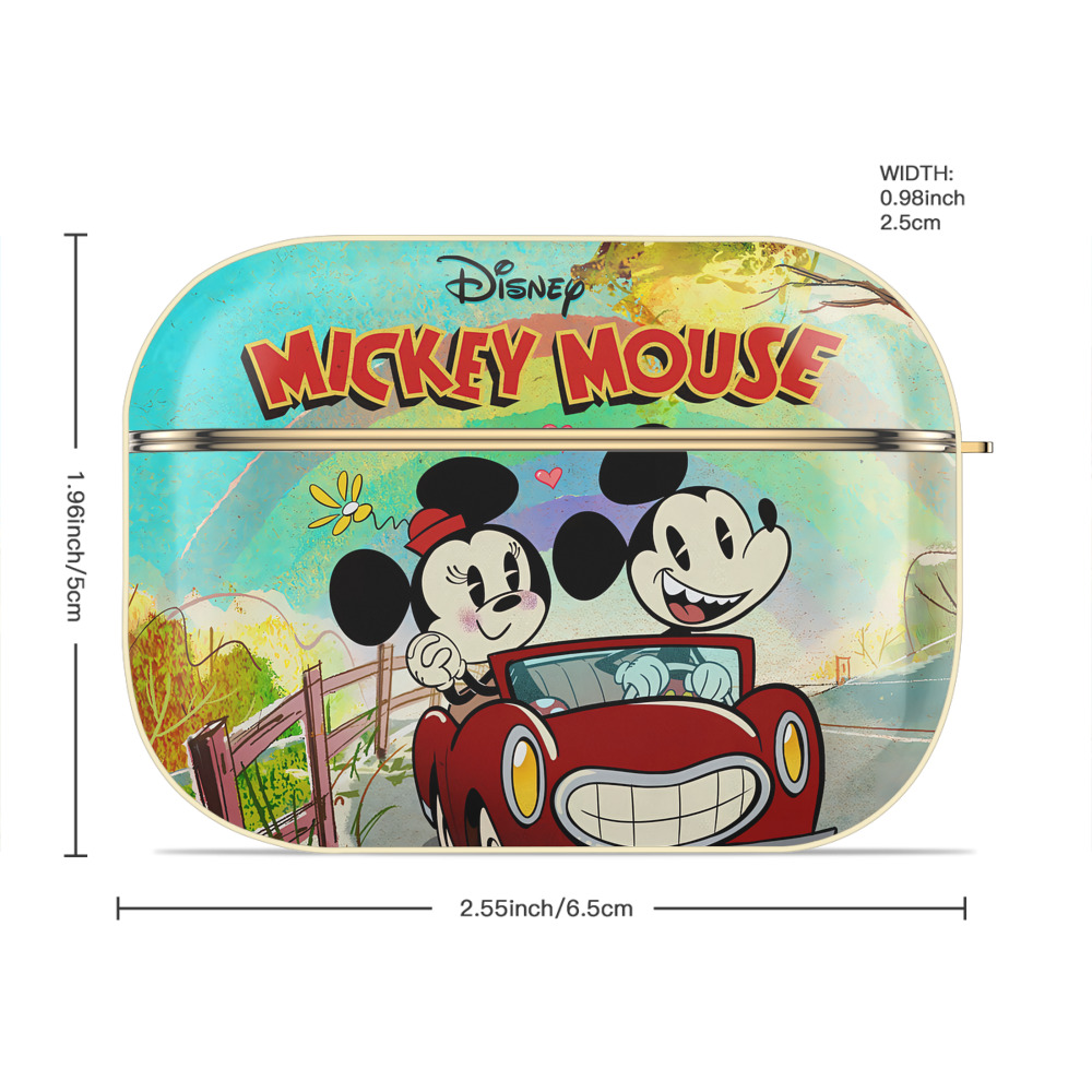 ミッキーマウス Mickey Mouse 【AirPods Pro用】ハードシェル保護ケース｜耐衝撃・防指紋・カラビナ付き商品仕様