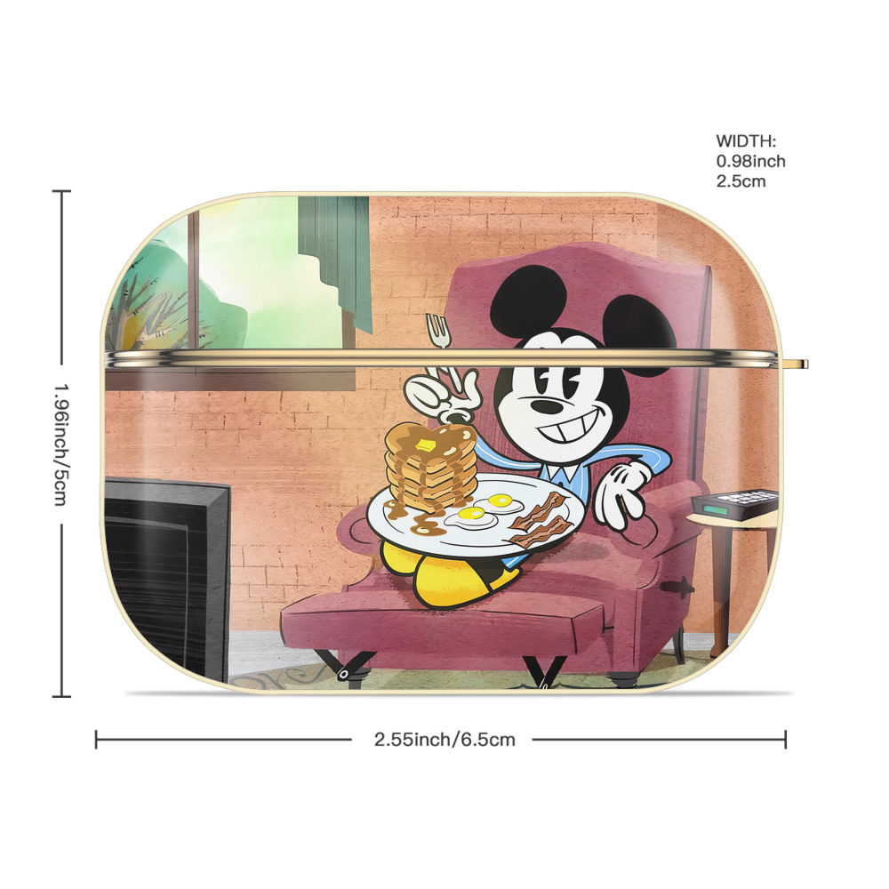 ミッキーマウス Mickey Mouse 【AirPods Pro用】ハードシェル保護ケース｜耐衝撃・防指紋・カラビナ付き商品仕様