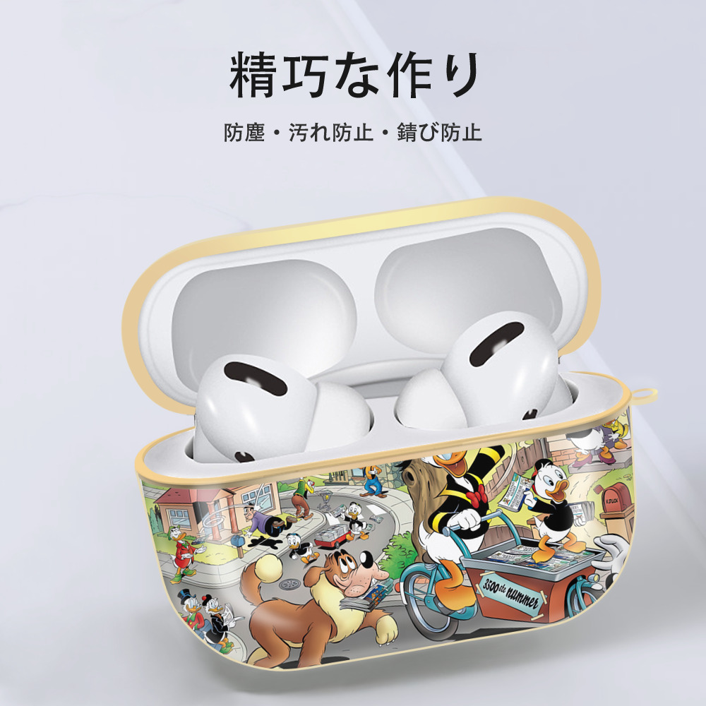 ミッキーマウス Mickey Mouse 【AirPods Pro用】ハードシェル保護ケース｜耐衝撃・防指紋・カラビナ付き商品仕様