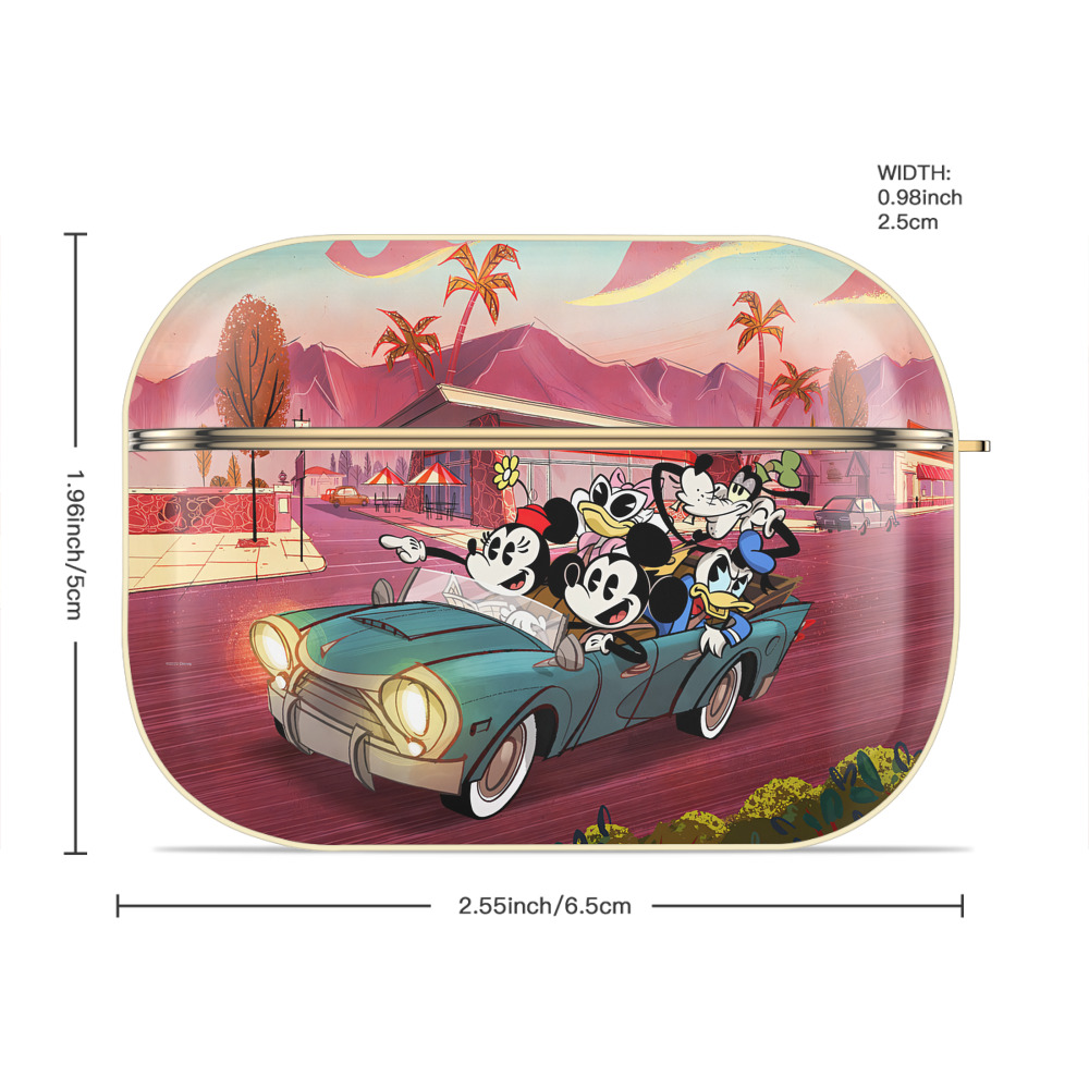 ミッキーマウス Mickey Mouse 【AirPods Pro用】ハードシェル保護ケース｜耐衝撃・防指紋・カラビナ付き商品仕様