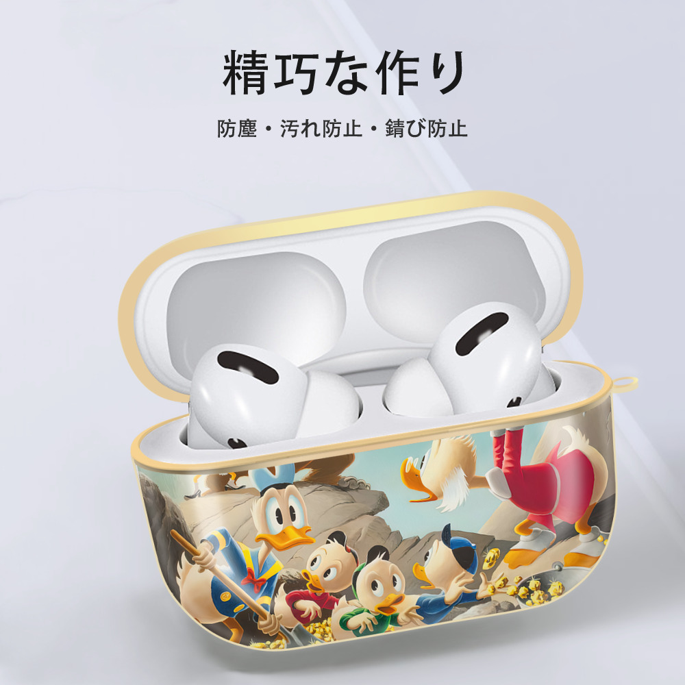 ミッキーマウス Mickey Mouse 【AirPods Pro用】ハードシェル保護ケース｜耐衝撃・防指紋・カラビナ付き商品仕様