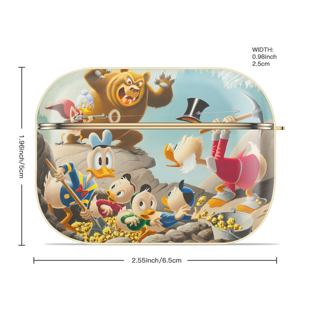 ミッキーマウス Mickey Mouse 【AirPods Pro用】ハードシェル保護ケース｜耐衝撃・防指紋・カラビナ付き商品仕様