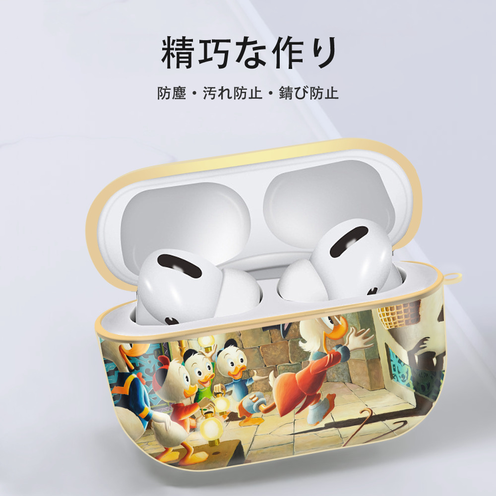 ミッキーマウス Mickey Mouse 【AirPods Pro用】ハードシェル保護ケース｜耐衝撃・防指紋・カラビナ付き商品仕様