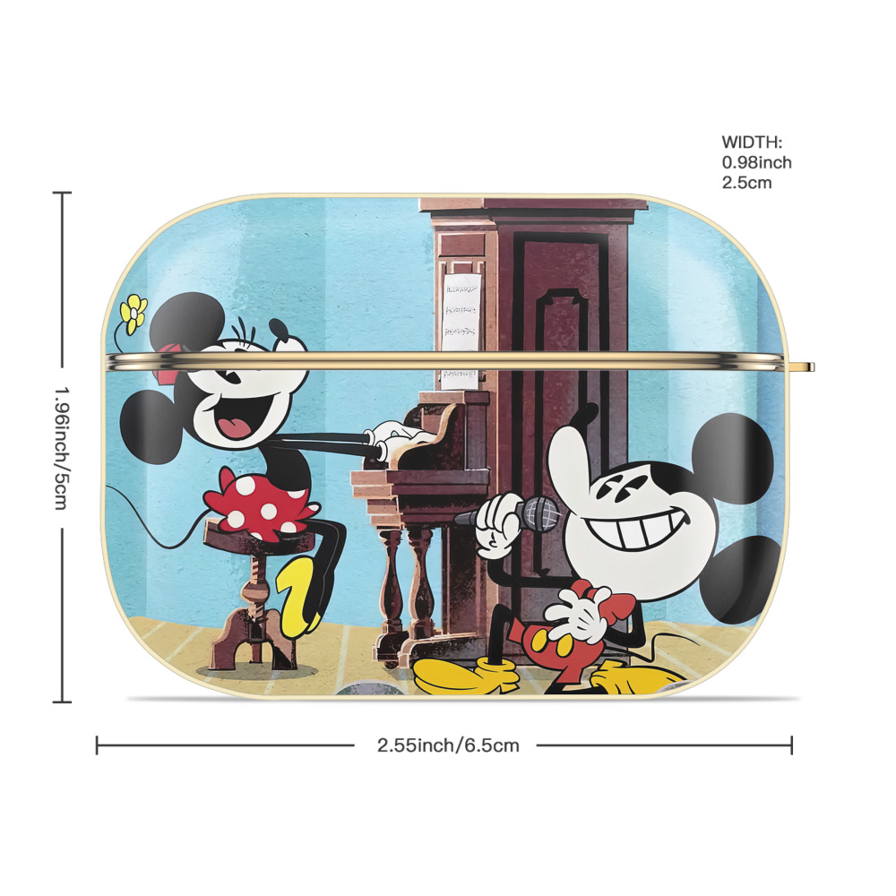 ミッキーマウス Mickey Mouse 【AirPods Pro用】ハードシェル保護ケース｜耐衝撃・防指紋・カラビナ付き商品仕様