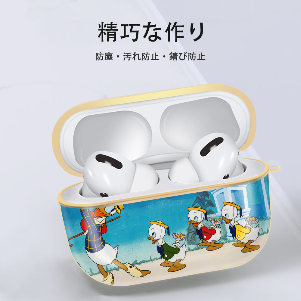 ミッキーマウス Mickey Mouse 【AirPods Pro用】ハードシェル保護ケース｜耐衝撃・防指紋・カラビナ付き商品仕様