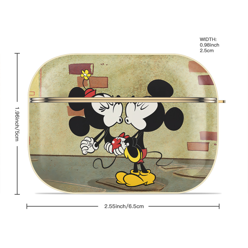 ミッキーマウス Mickey Mouse 【AirPods Pro用】ハードシェル保護ケース｜耐衝撃・防指紋・カラビナ付き商品仕様