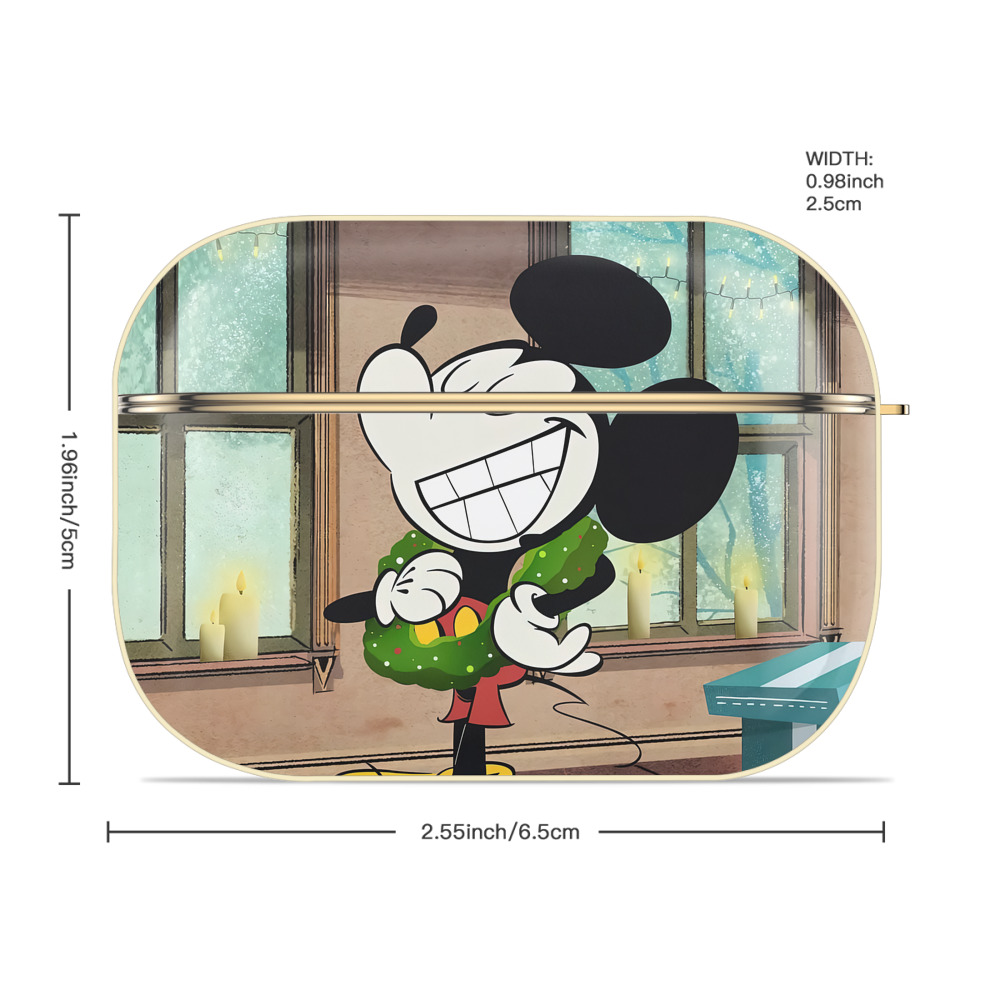 ミッキーマウス Mickey Mouse 【AirPods Pro用】ハードシェル保護ケース｜耐衝撃・防指紋・カラビナ付き商品仕様