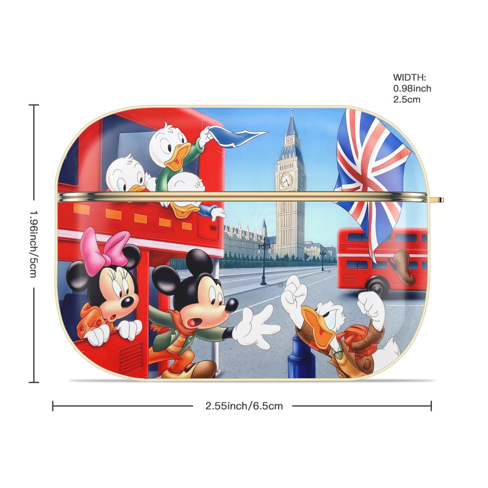 ミッキーマウス Mickey Mouse 【AirPods Pro用】ハードシェル保護ケース｜耐衝撃・防指紋・カラビナ付き商品仕様