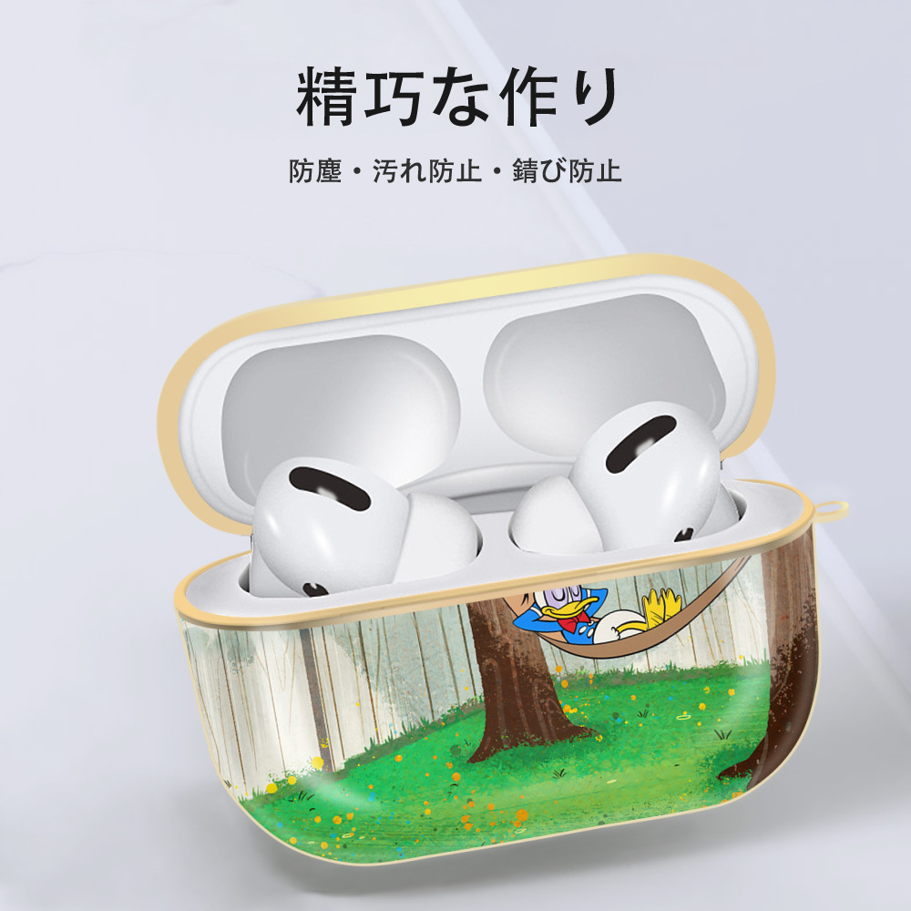 ミッキーマウス Mickey Mouse 【AirPods Pro用】ハードシェル保護ケース｜耐衝撃・防指紋・カラビナ付き商品仕様