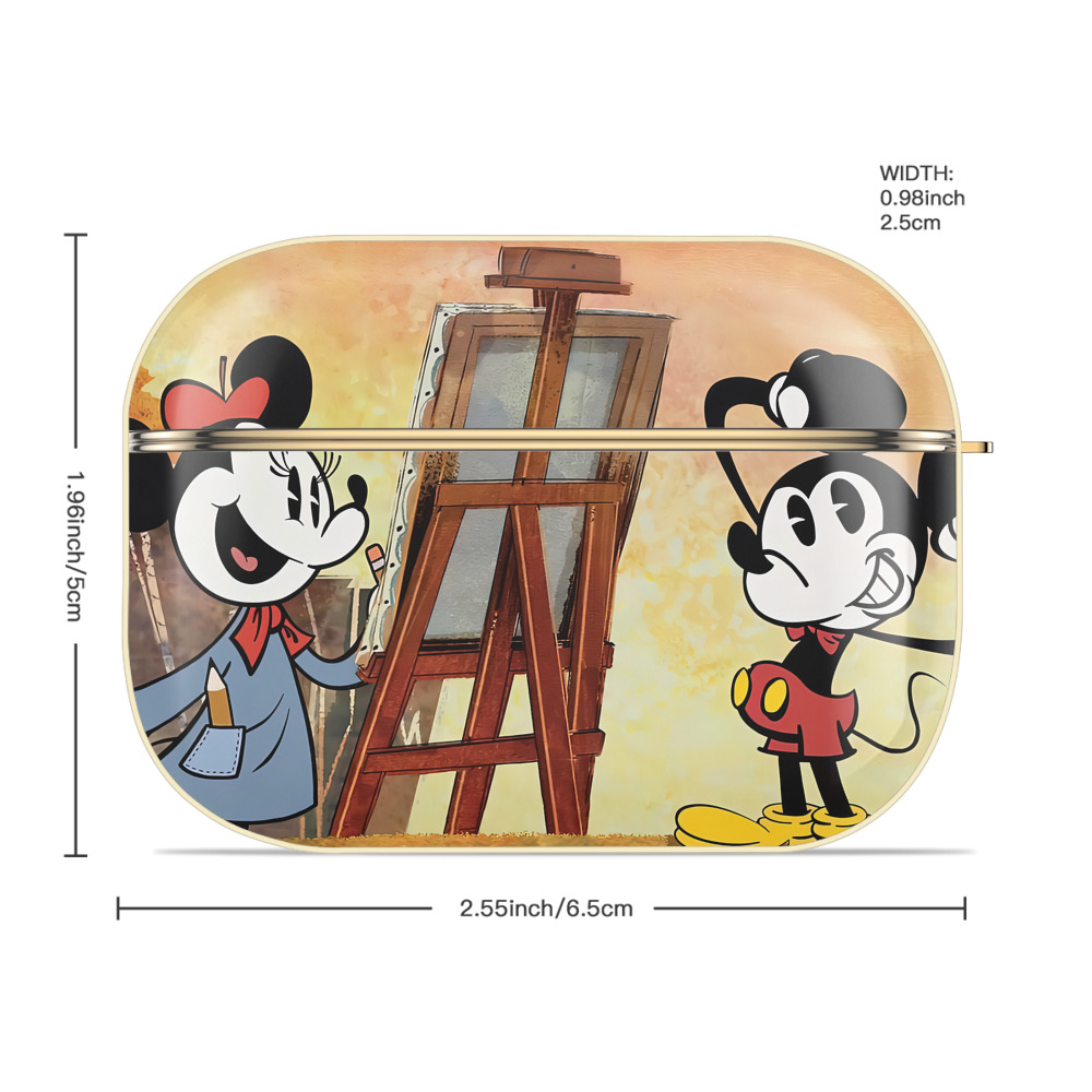 ミッキーマウス Mickey Mouse 【AirPods Pro用】ハードシェル保護ケース｜耐衝撃・防指紋・カラビナ付き商品仕様
