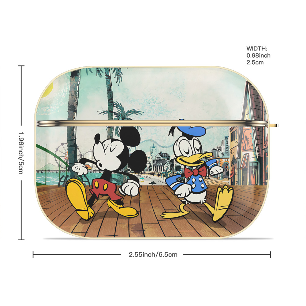 ミッキーマウス Mickey Mouse 【AirPods Pro用】ハードシェル保護ケース｜耐衝撃・防指紋・カラビナ付き商品仕様