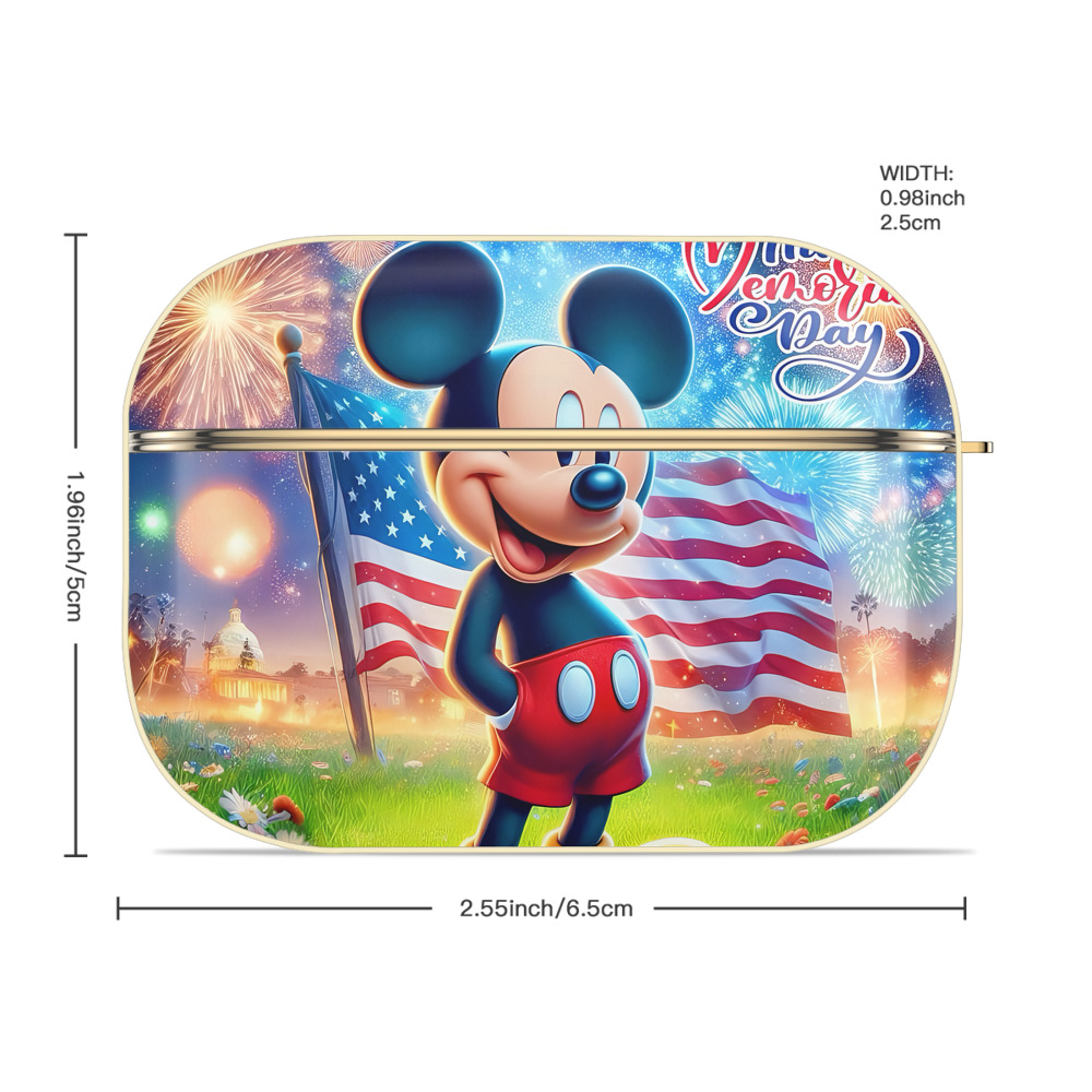 ミッキーマウス Mickey Mouse 【AirPods Pro用】ハードシェル保護ケース｜耐衝撃・防指紋・カラビナ付き商品仕様
