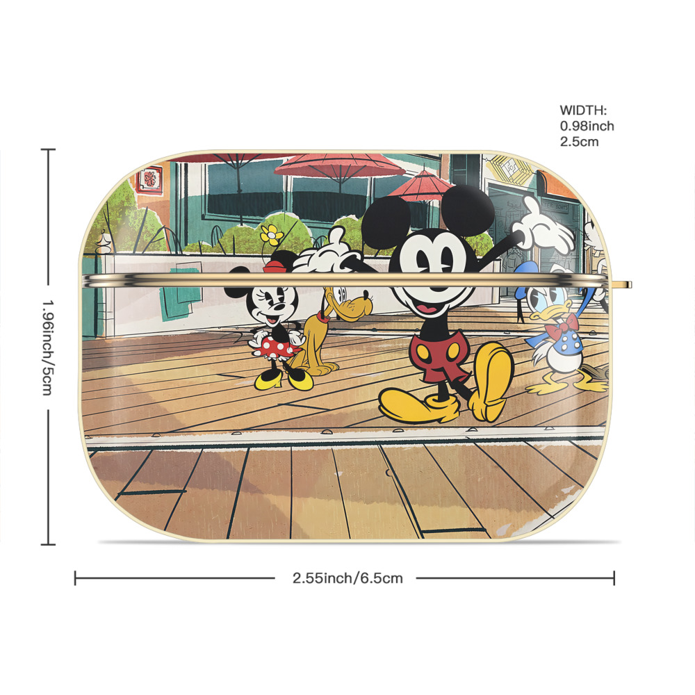 ミッキーマウス Mickey Mouse 【AirPods Pro用】ハードシェル保護ケース｜耐衝撃・防指紋・カラビナ付き商品仕様