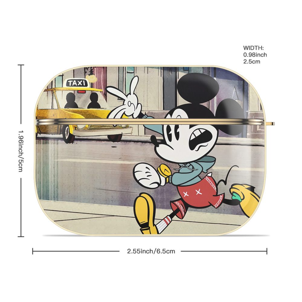 ミッキーマウス Mickey Mouse 【AirPods Pro用】ハードシェル保護ケース｜耐衝撃・防指紋・カラビナ付き商品仕様