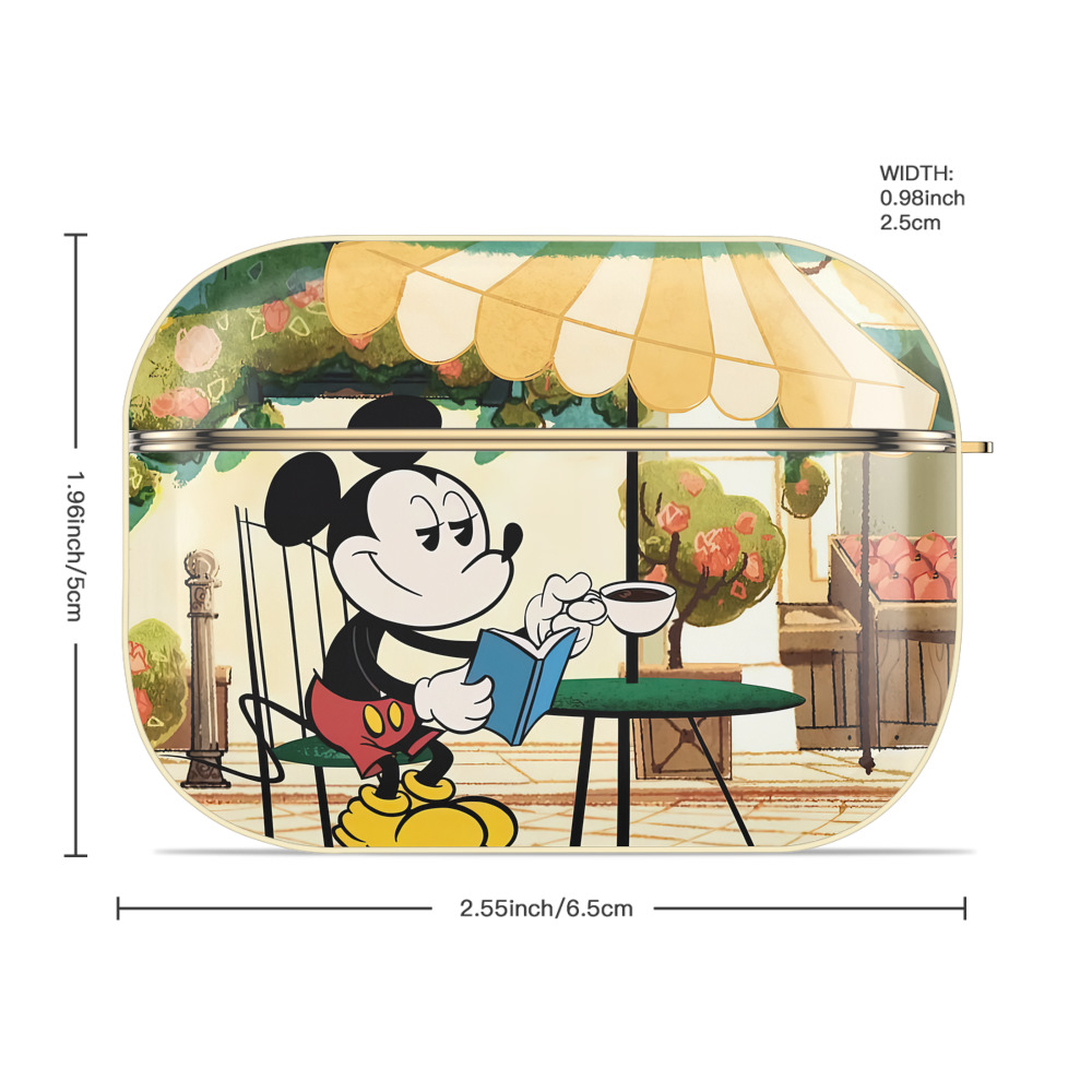 ミッキーマウス Mickey Mouse 【AirPods Pro用】ハードシェル保護ケース｜耐衝撃・防指紋・カラビナ付き商品仕様