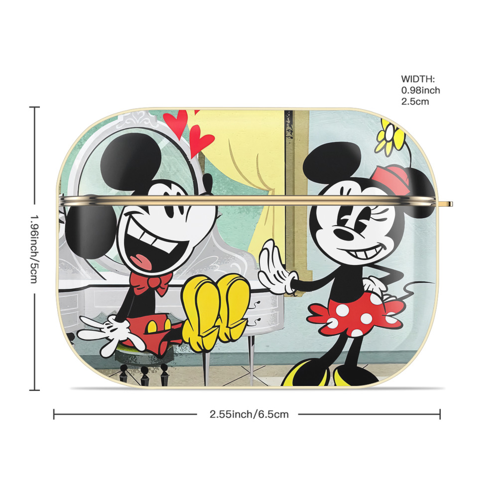 ミッキーマウス Mickey Mouse 【AirPods Pro用】ハードシェル保護ケース｜耐衝撃・防指紋・カラビナ付き商品仕様