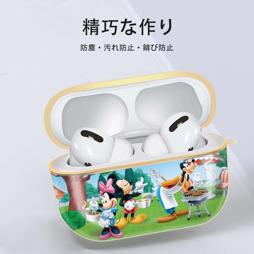 ミッキーマウス Mickey Mouse 【AirPods Pro用】ハードシェル保護ケース｜耐衝撃・防指紋・カラビナ付き商品仕様