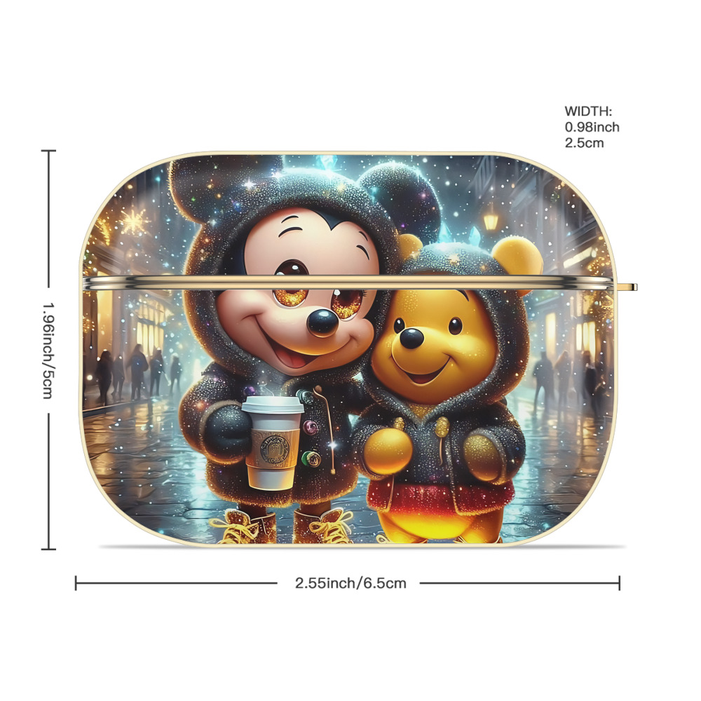 ミッキーマウス Mickey Mouse 【AirPods Pro用】ハードシェル保護ケース｜耐衝撃・防指紋・カラビナ付き商品仕様