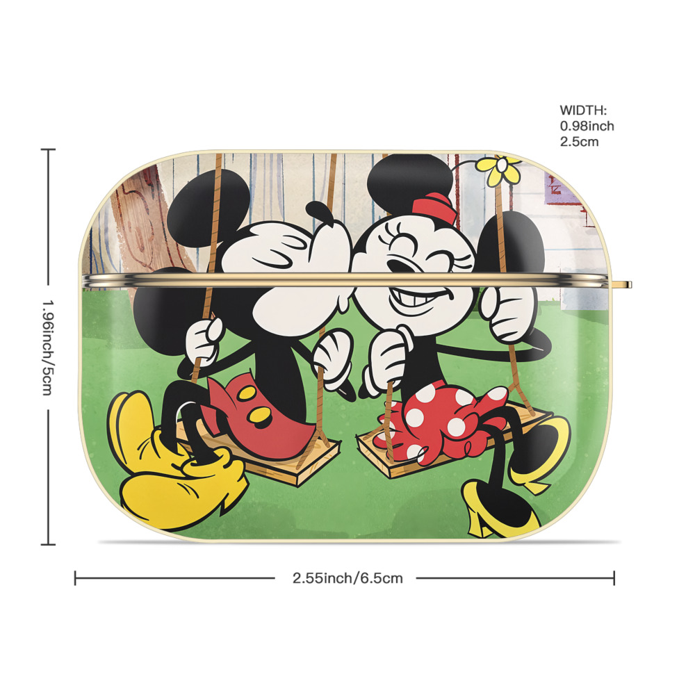 ミッキーマウス Mickey Mouse 【AirPods Pro用】ハードシェル保護ケース｜耐衝撃・防指紋・カラビナ付き商品仕様