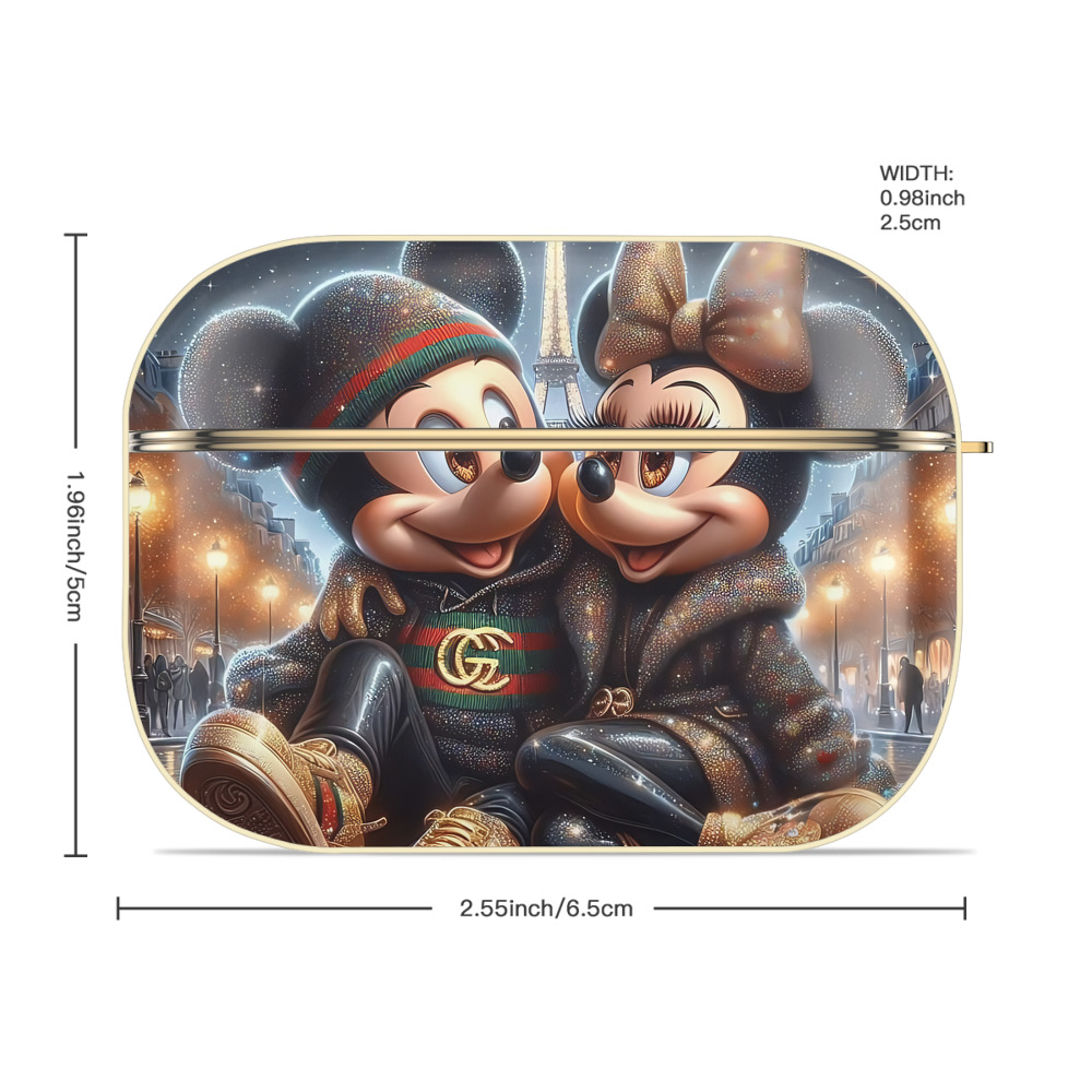 ミッキーマウス Mickey Mouse 【AirPods Pro用】ハードシェル保護ケース｜耐衝撃・防指紋・カラビナ付き商品仕様