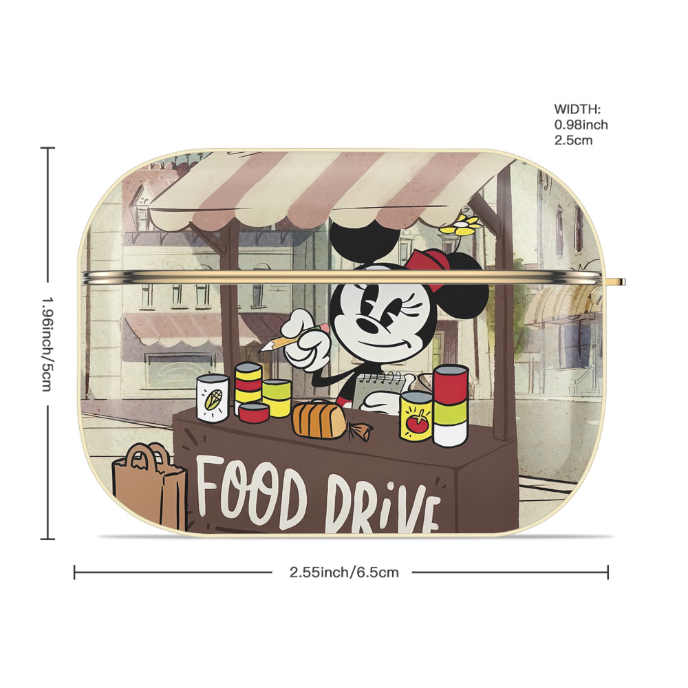 ミッキーマウス Mickey Mouse 【AirPods Pro用】ハードシェル保護ケース｜耐衝撃・防指紋・カラビナ付き商品仕様