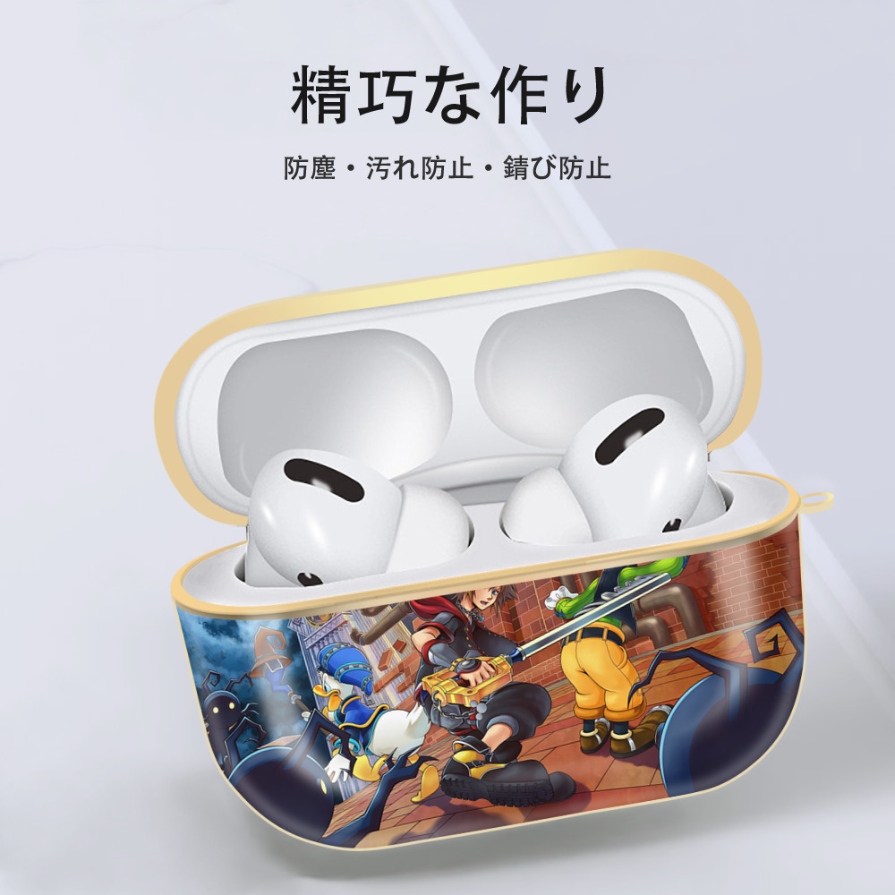 ミッキーマウス Mickey Mouse 【AirPods Pro用】ハードシェル保護ケース｜耐衝撃・防指紋・カラビナ付き商品仕様