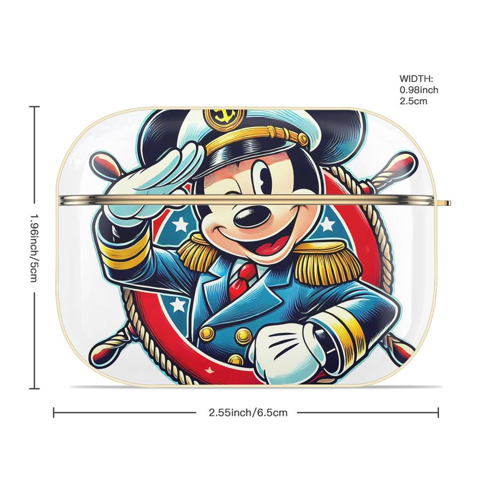 ミッキーマウス Mickey Mouse 【AirPods Pro用】ハードシェル保護ケース｜耐衝撃・防指紋・カラビナ付き商品仕様